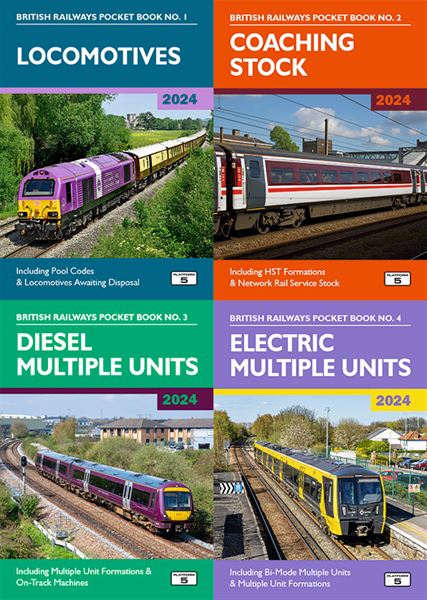 Platform 5 Pocket Books: 2024 Edition - Bundle of four (Loco, Coaches, DMU & EMU)