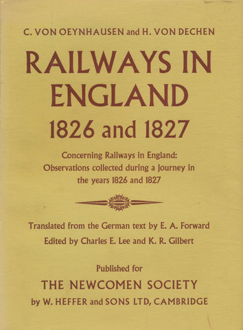 Railways in England 1826 and 1827 - Observations collected during a journey in the years 1826 and 1827