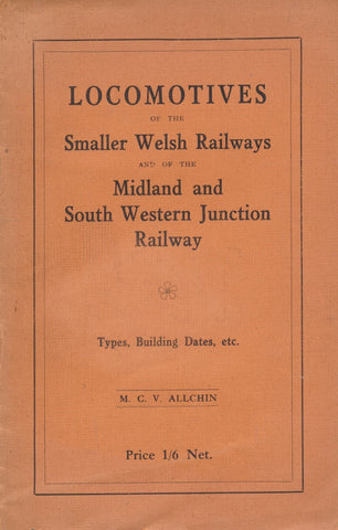 Locomotives of the Smaller Welsh Railways and of the Midland and South Western Junction Railway