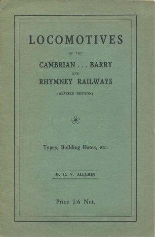 Locomotives of The Cambrian, Barry and Rhymney Railways