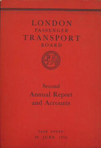 London Passenger Transport Board. Second Annual Report and Statement of Accounts and Statistics for the Year Ended 30 June 1935