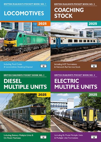 Platform 5 Pocket Books: 2025 Edition - Bundle of four (Loco, Coaches, DMU & EMU)