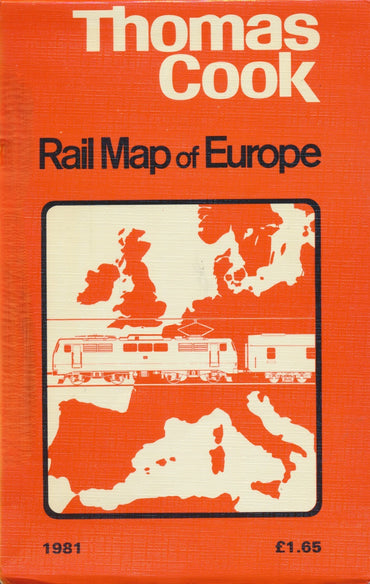 Thomas Cook Rail Map of Europe 1981