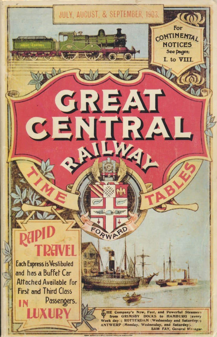 Great Central Timetable July, August, September 1903 (Reprint)