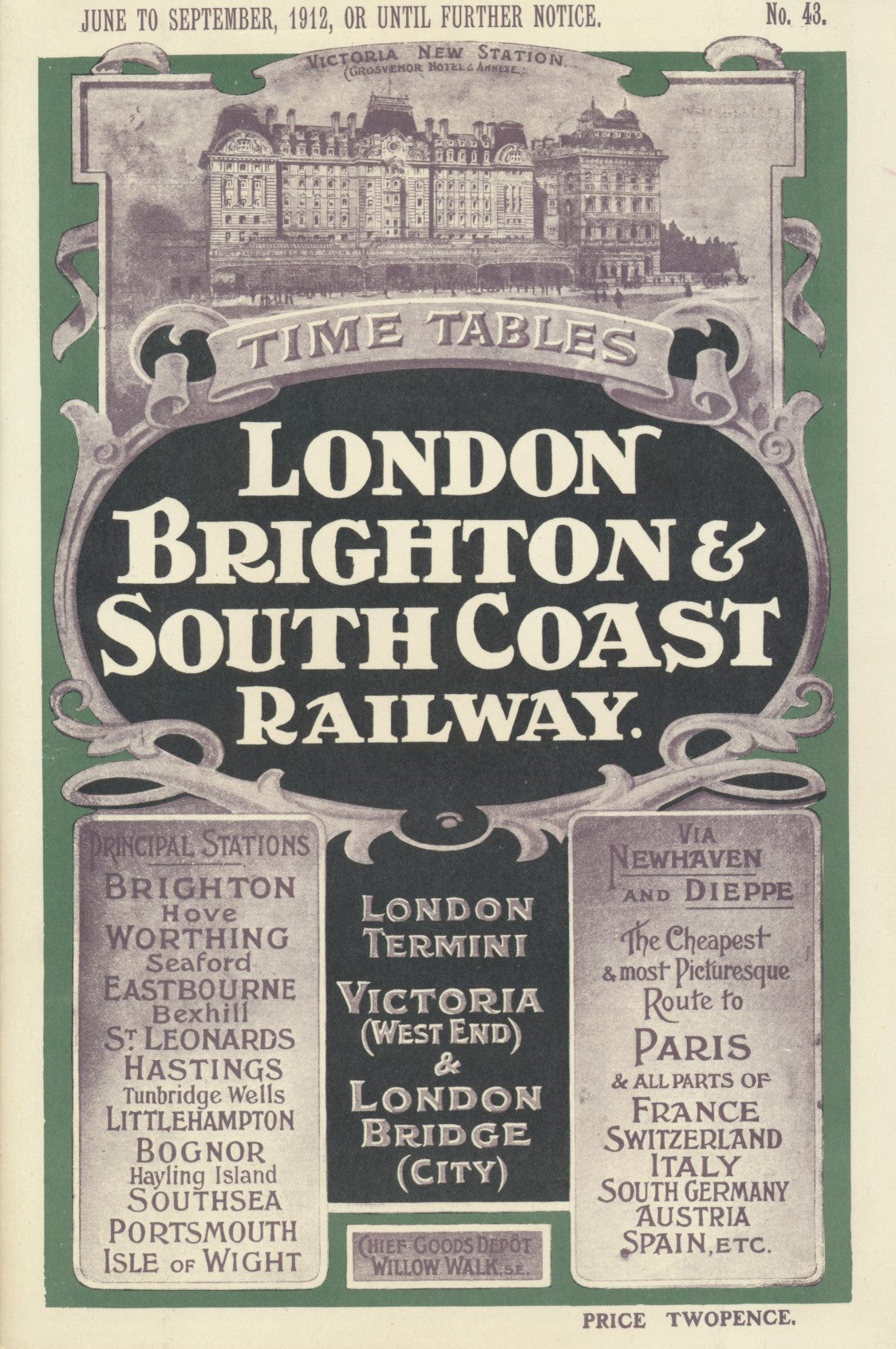 Timetables of the London Brighton & South Coast Railway