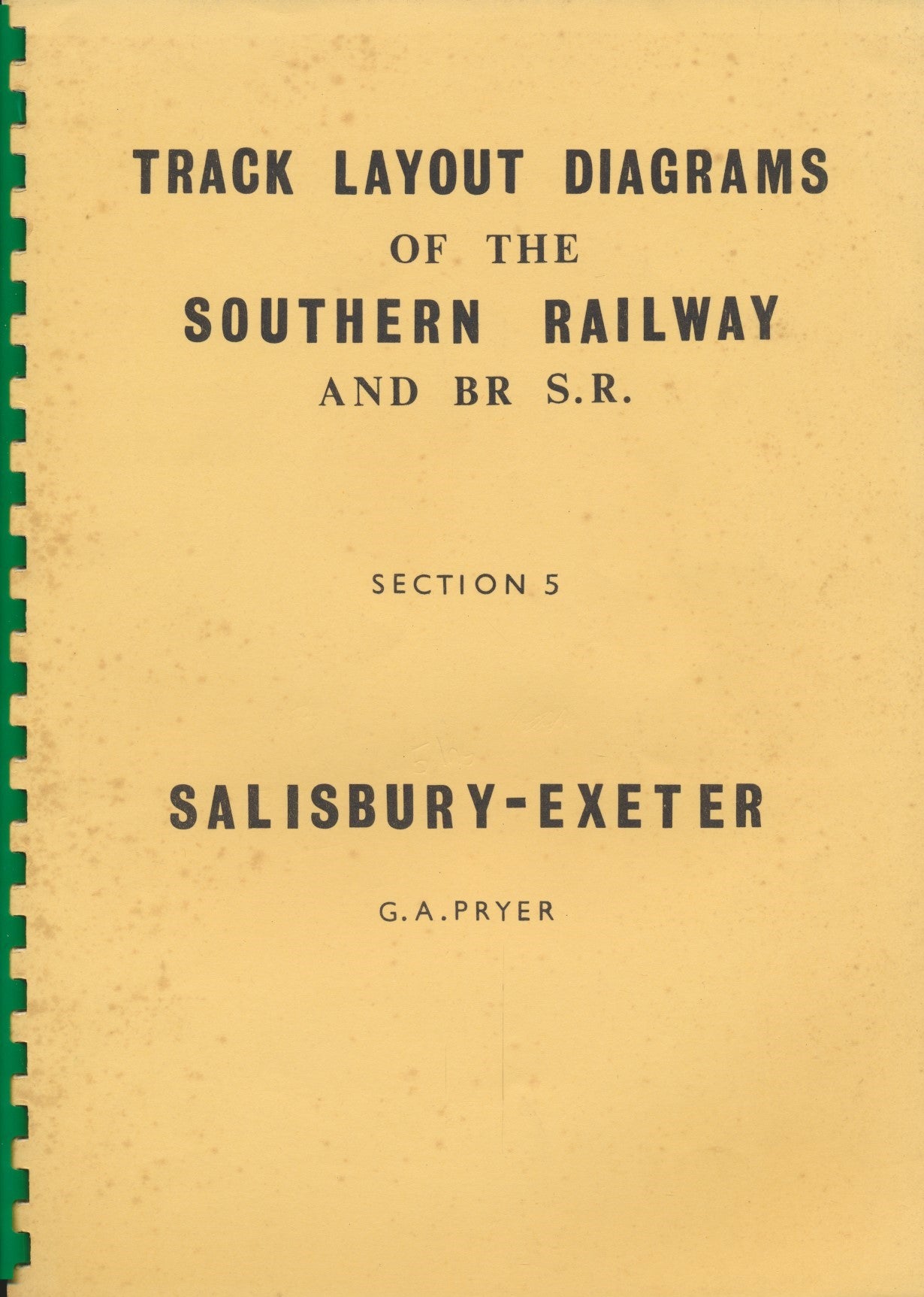 Track Layout Diagrams of the Southern Railway and BR (SR) - S 5 Salisbury to Exeter (and Branches)